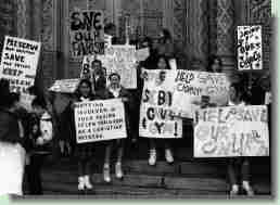 St. Brigid School students joined in to protest the closure